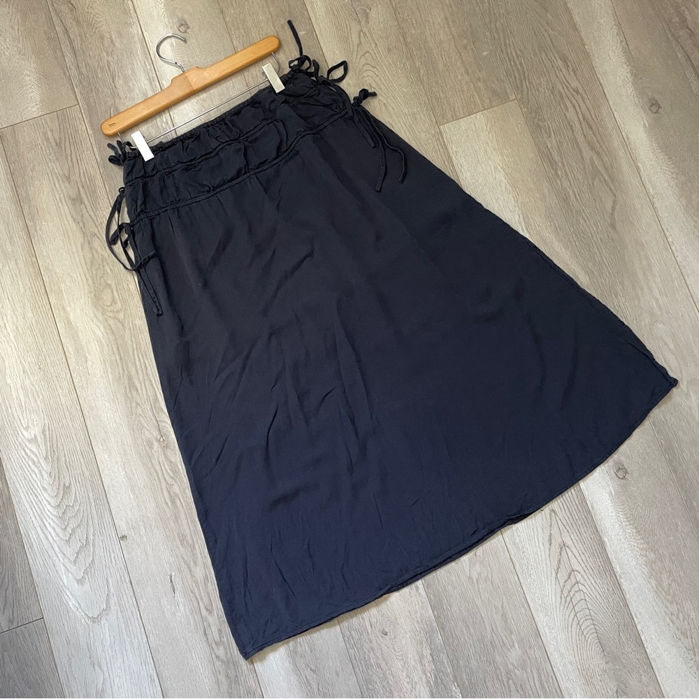 All Row Skirt side tie midi womens Navy Blue (small) minimalist chic cottagecore